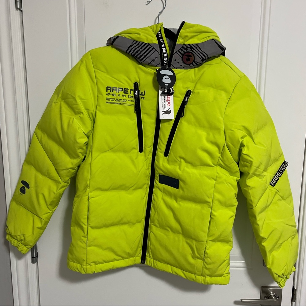 NWT - AAPE by A Bathing Ape (BAPE) Hooded Zip Up Down Jacket - Men S/Women M